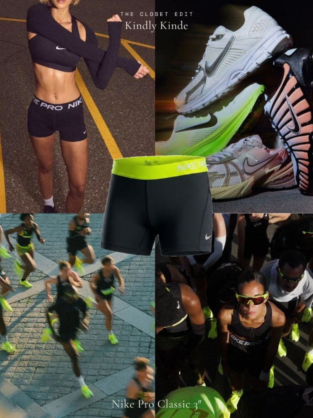 Nike Pro Classic 3" Shorts Black Volt NWOT M